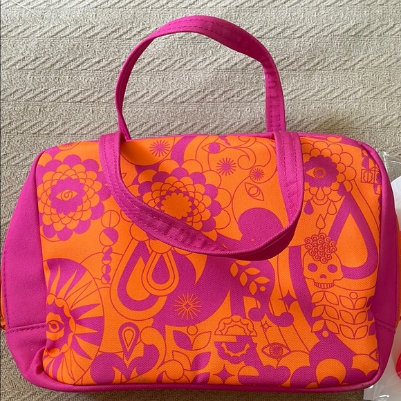 Amika Vibrant Pink and Orange Cosmetic Bag and Products - Picture 5 of 5
